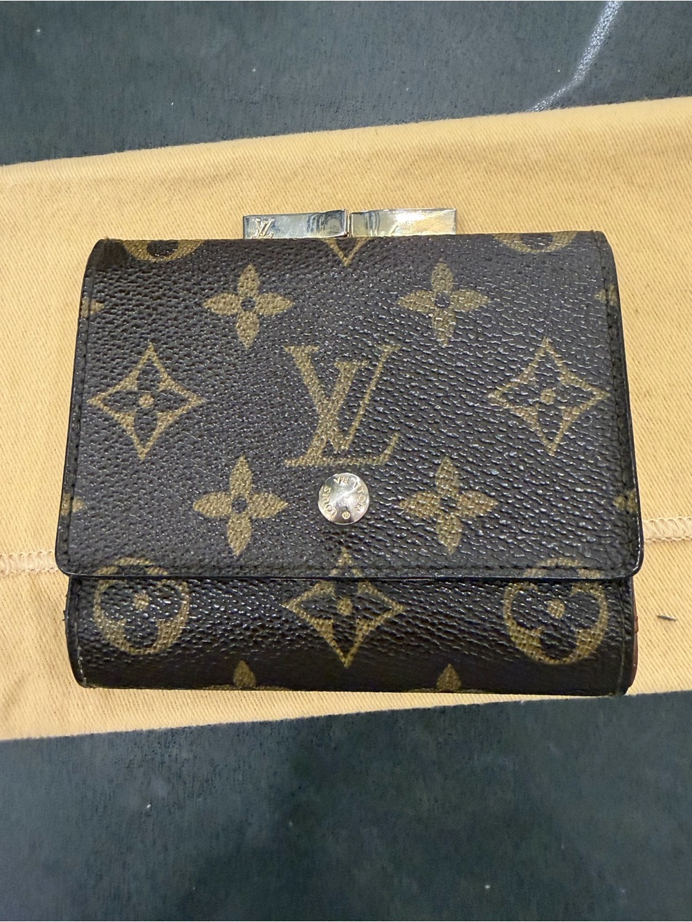 Louis Vuitton Monogram Compact Wallet - Black and Gold